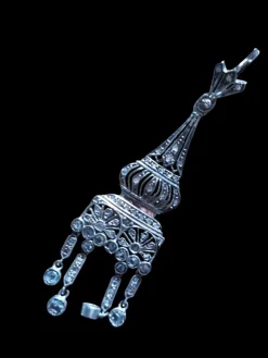 Hot Pamono Antique Chandelier Earrings with Rose-Cut Diamonds, 1900, Set of 2