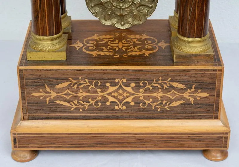 Pamono Antique Charles X Clock in Exotic Fine Woods, France, 19th Century> Clocks