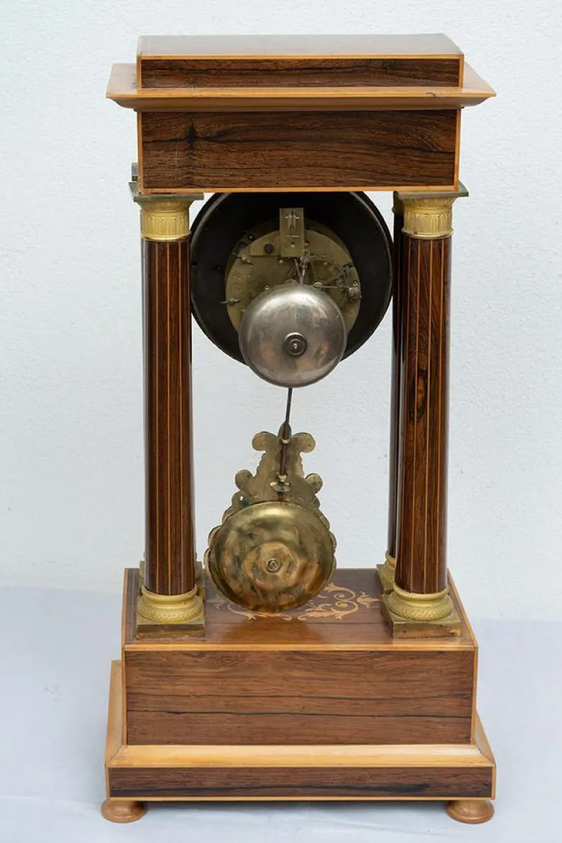 Pamono Antique Charles X Clock in Exotic Fine Woods, France, 19th Century> Clocks