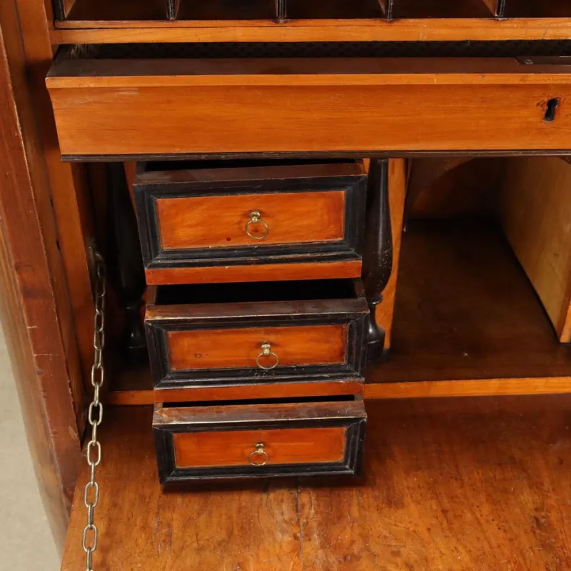 New Pamono Antique Charles X Secretaire in Walnut