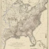 Pamono Antique Chart of the US, 1874> Wall Decor
