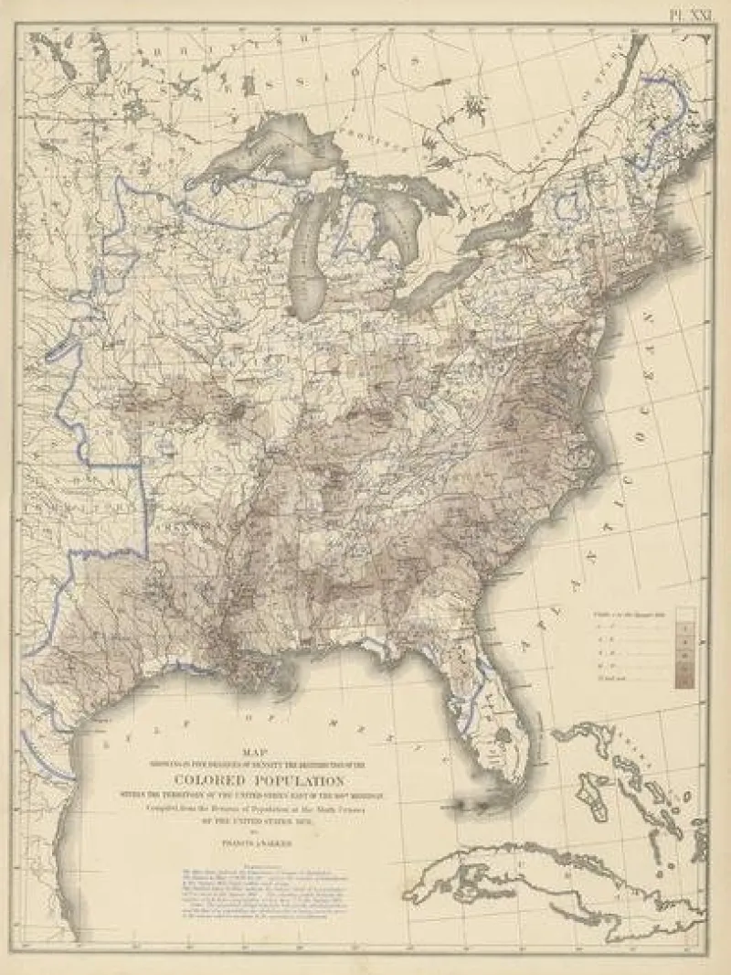 Pamono Antique Chart of the US, 1874> Wall Decor