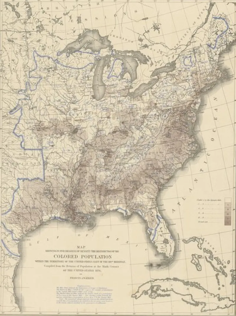 Pamono Antique Chart of the US, 1874> Wall Decor
