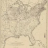 Pamono Antique Chart of the US Foreign Population in 1870