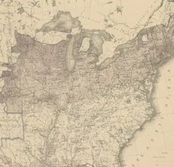 Pamono Antique Chart of the US Foreign Population Proportion in 1870, 1874><noscript><img width=