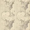 Pamono Antique Chart of the US Population 1790-1820 by Walker, 1874> Wall Decor