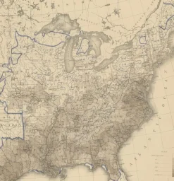 Pamono Antique Chart of the US Population Proportion, 1874><noscript><img width=