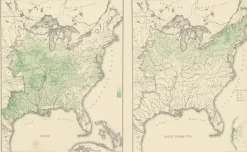 Best Pamono Antique Chart of US Farms and Agriculture and Crops, 1874