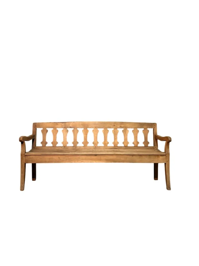 Pamono Antique Cherrywood Bench, 1800s> Benches