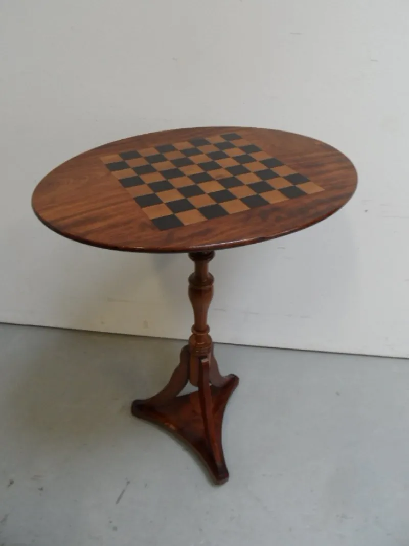New Pamono Antique Chess Table in Mahogany
