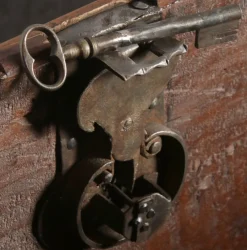 Outlet Pamono Antique Chest in Walnut, 1730