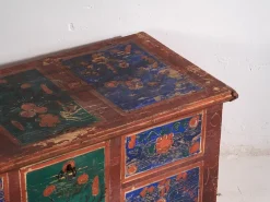 Pamono Antique Chest with Hand-Painted Floral Motifs, 1907><noscript><img width=