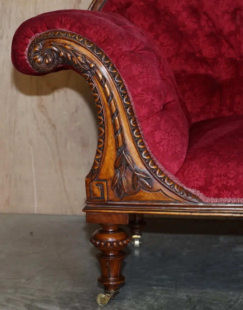 Pamono Antique Chesterfield Chaise Lounge from Howard & Sons> Daybeds & Chaises Lounges