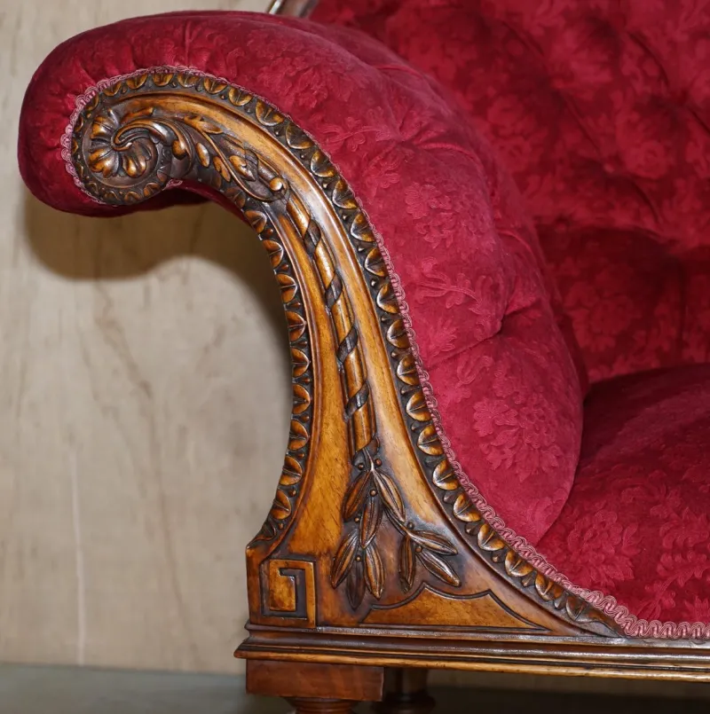 Pamono Antique Chesterfield Chaise Lounge from Howard & Sons> Daybeds & Chaises Lounges