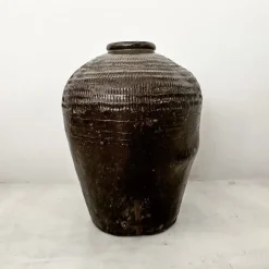 New Pamono Antique Chinese Ceramic Rice Wine Pot, 19th Century