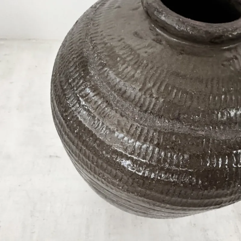 New Pamono Antique Chinese Ceramic Rice Wine Pot, 19th Century