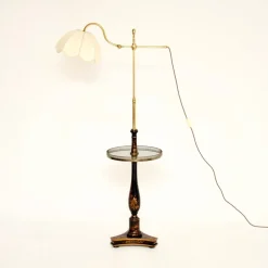 Outlet Pamono Antique Chinoiserie Lacquered Floor Lamp Table, 1900s
