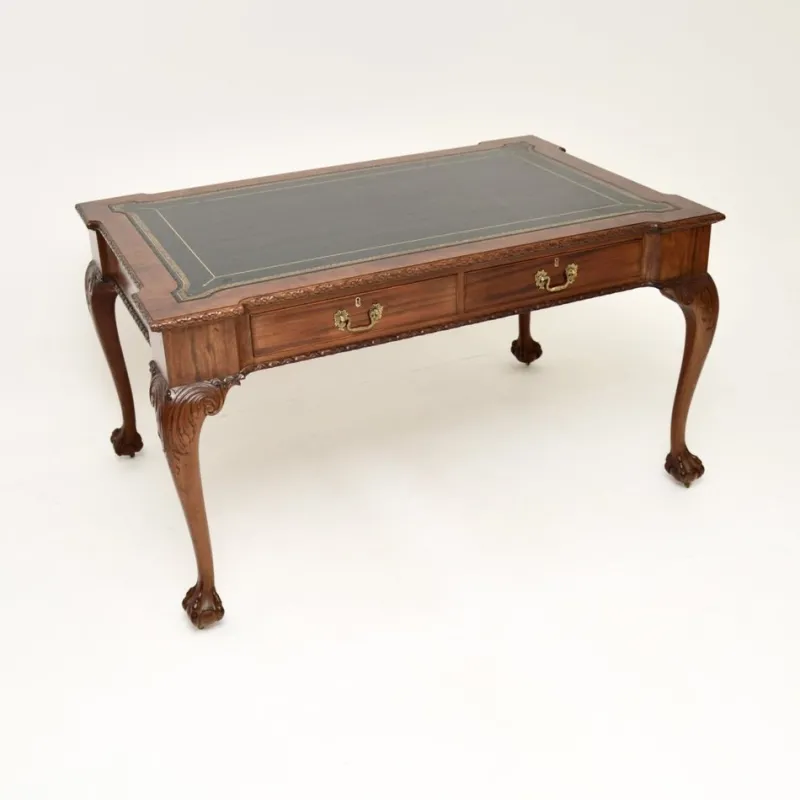 Online Pamono Antique Chippendale Revival Desk from Gillows, 1890s