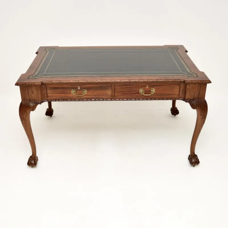 Online Pamono Antique Chippendale Revival Desk from Gillows, 1890s