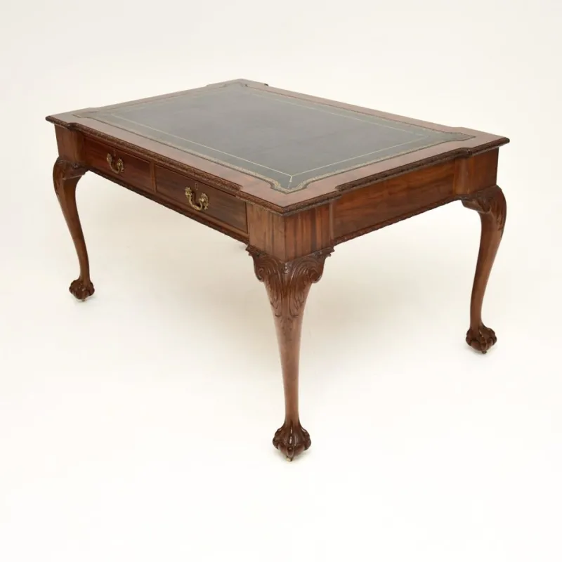 Online Pamono Antique Chippendale Revival Desk from Gillows, 1890s