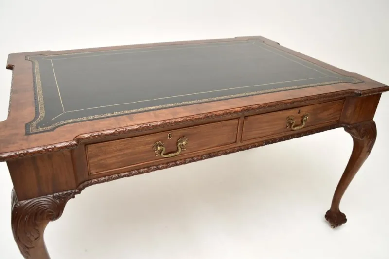 Online Pamono Antique Chippendale Revival Desk from Gillows, 1890s