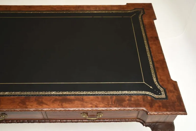 Online Pamono Antique Chippendale Revival Desk from Gillows, 1890s