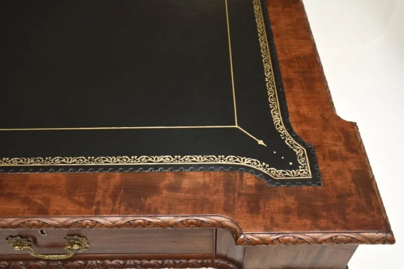 Online Pamono Antique Chippendale Revival Desk from Gillows, 1890s