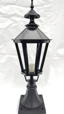 Best Pamono Antique Classic Victorian Cast Iron Pillar Lamp Lantern on Base Outdoor Lamp