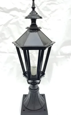 Best Pamono Antique Classic Victorian Cast Iron Pillar Lamp Lantern on Base Outdoor Lamp