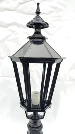 Best Pamono Antique Classic Victorian Cast Iron Pillar Lamp Lantern on Base Outdoor Lamp