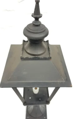 Discount Pamono Antique Classic Victorian Cast Iron Pillar Lamp Lantern on Base Outdoor Lamp
