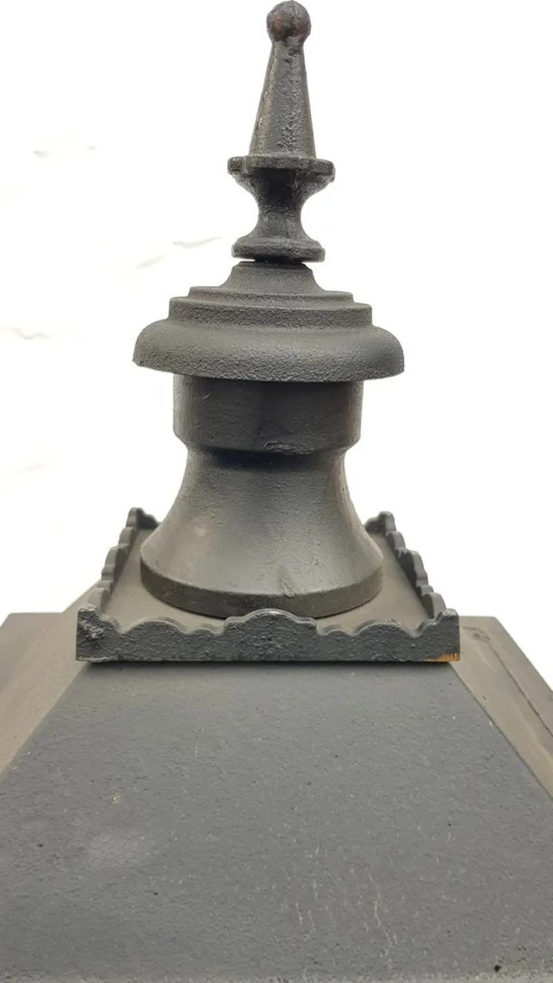 Discount Pamono Antique Classic Victorian Cast Iron Pillar Lamp Lantern on Base Outdoor Lamp