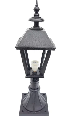 New Pamono Antique Classic Victorian Cast Iron Pillar Lamp Lantern on Base Outdoor Lamp