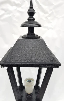 New Pamono Antique Classic Victorian Cast Iron Pillar Lamp Lantern on Base Outdoor Lamp