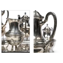 Online Pamono Antique Coffee or Tea Service in Silver Set