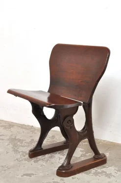 Pamono Antique Conductor's Seat in Chestnut, 1890s> Benches