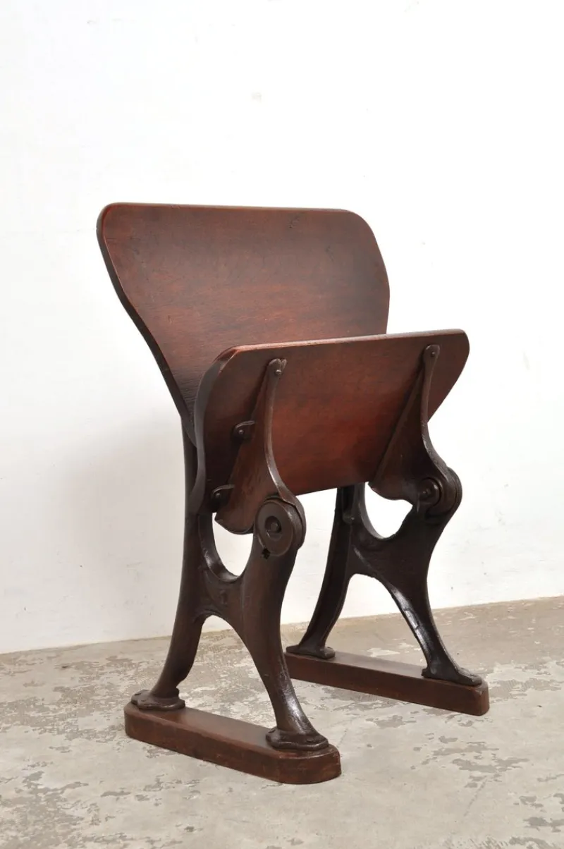 Pamono Antique Conductor's Seat in Chestnut, 1890s> Benches