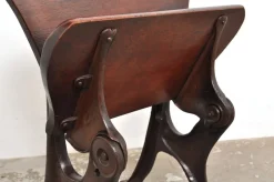Pamono Antique Conductor's Seat in Chestnut, 1890s><noscript><img width=