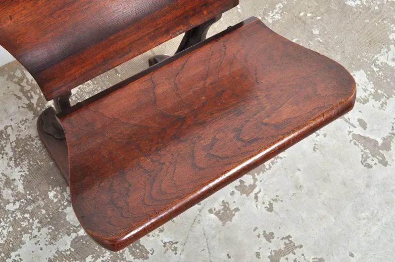 Pamono Antique Conductor's Seat in Chestnut, 1890s> Benches