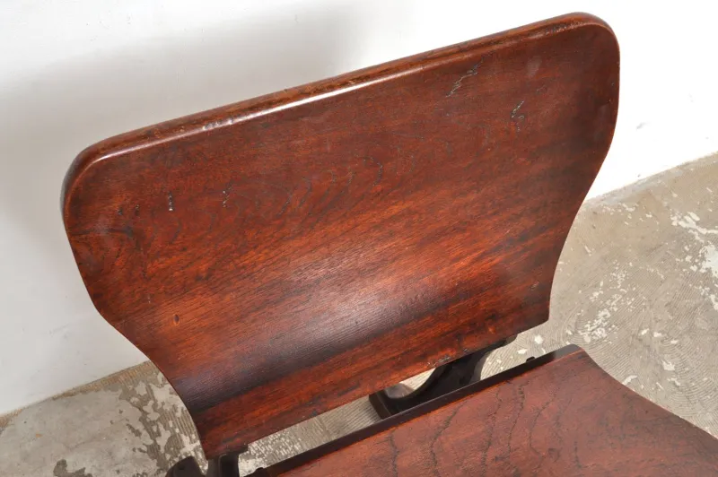 Pamono Antique Conductor's Seat in Chestnut, 1890s> Benches