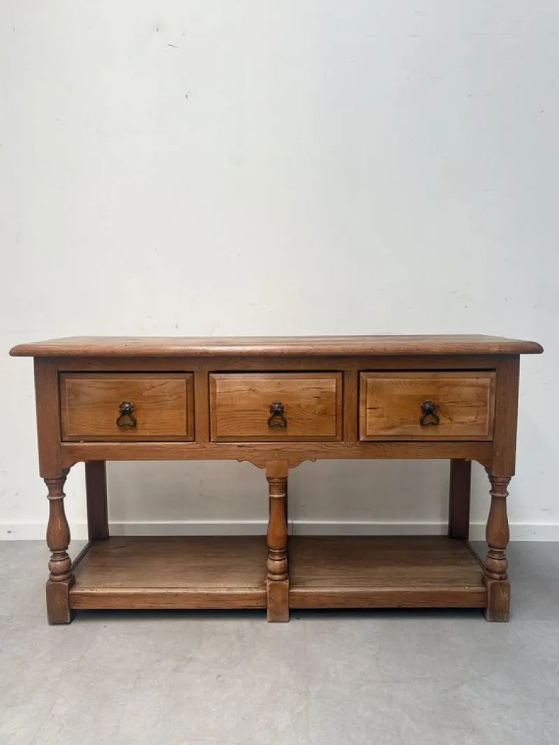 Pamono Antique Console Table in Oak> Console Tables