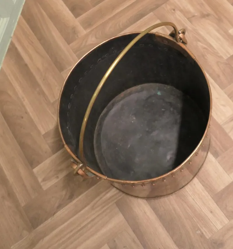 Pamono Antique Copper Coal Bucket, 1800s> Ice Buckets & Wine Coolers