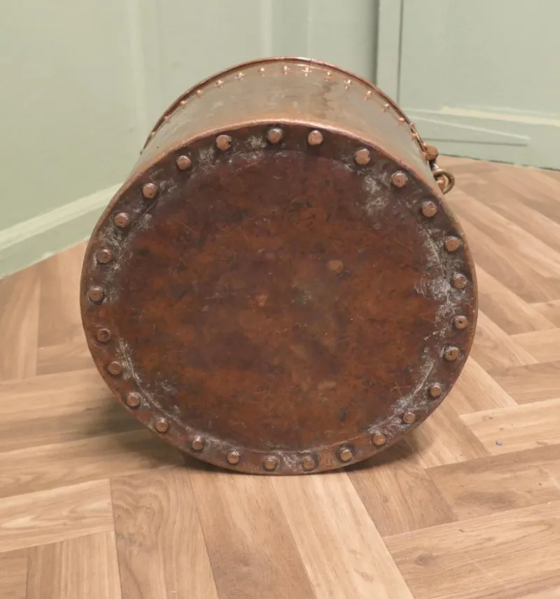 Pamono Antique Copper Coal Bucket, 1800s> Ice Buckets & Wine Coolers