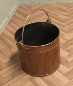 Pamono Antique Copper Coal Bucket, 1800s><noscript><img width=