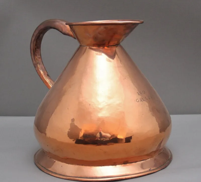 Outlet Pamono Antique Copper Measuring Jug, 1870