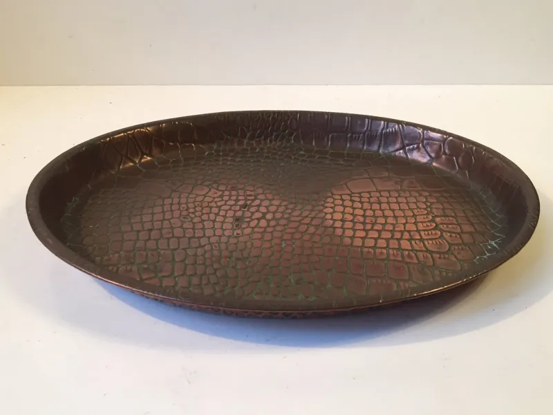 Pamono Antique Copper Tray by Joseph Sankey, 1910s> Trays