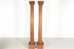 Pamono Antique Corinthian Columns, 1700s, Set of 2> Pedestals And Columns