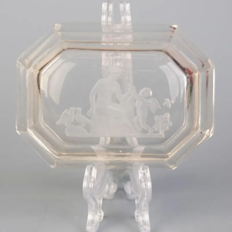 Pamono Antique Crystal Intaglio Salt Cellar by Heinrich Hoffmann> Salt & Pepper Shakers