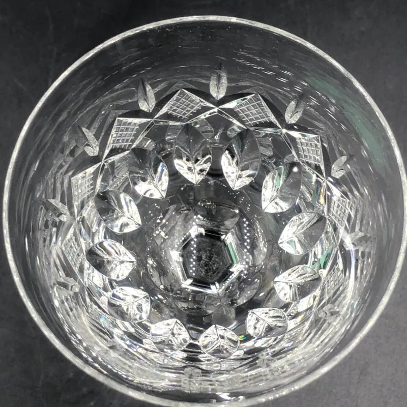Pamono Antique Cut Lead Crystal Wine Glasses, 1890s, Set of 7> Glassware