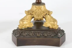 Clearance Pamono Antique Danish Empire Candelabra in Gilded Metal and Bronze, 1800s, Set of 2